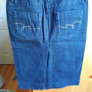 Dark blue Jean pencil skirt